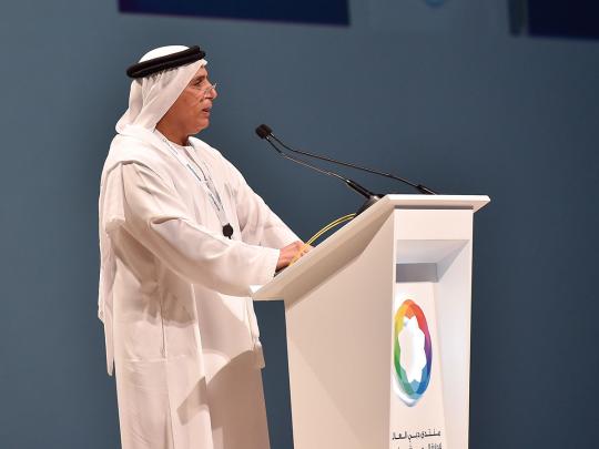Mattar Al Tayer, director general and chairman of the board of executive directors of RTA addressing guests on the opening day of Dubai International Project Management Forum in Dubai on Monday 10 December 2018.